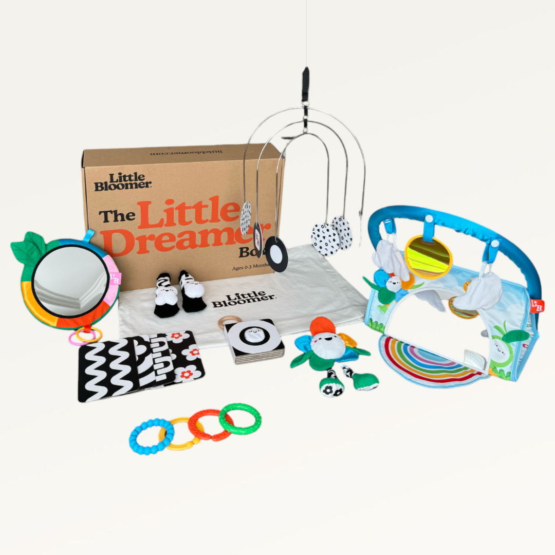 Newborn developmental baby toy box by Little Bloomer
